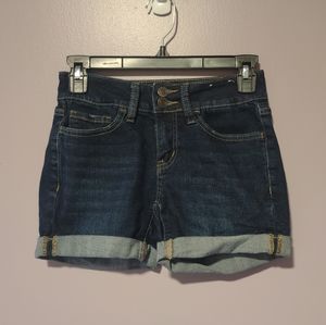 So Favorite Midi Denim Jean Shorts